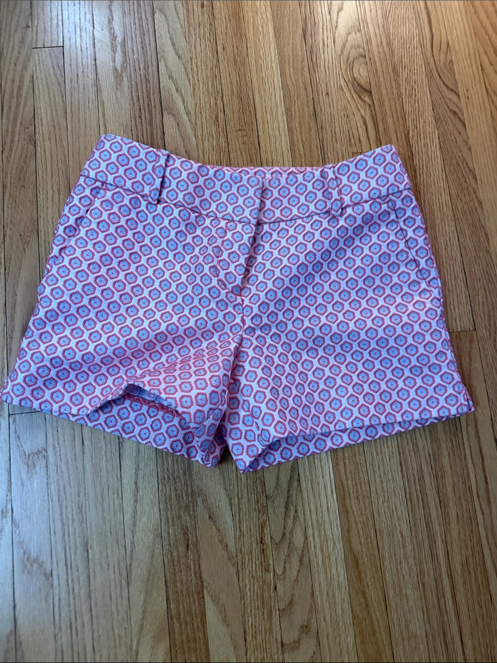 LOFT Pink Geometric Print Shorts